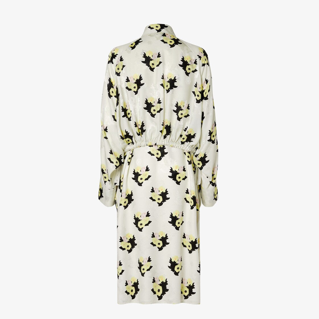 White silk jacquard dress-FENDI-Verso