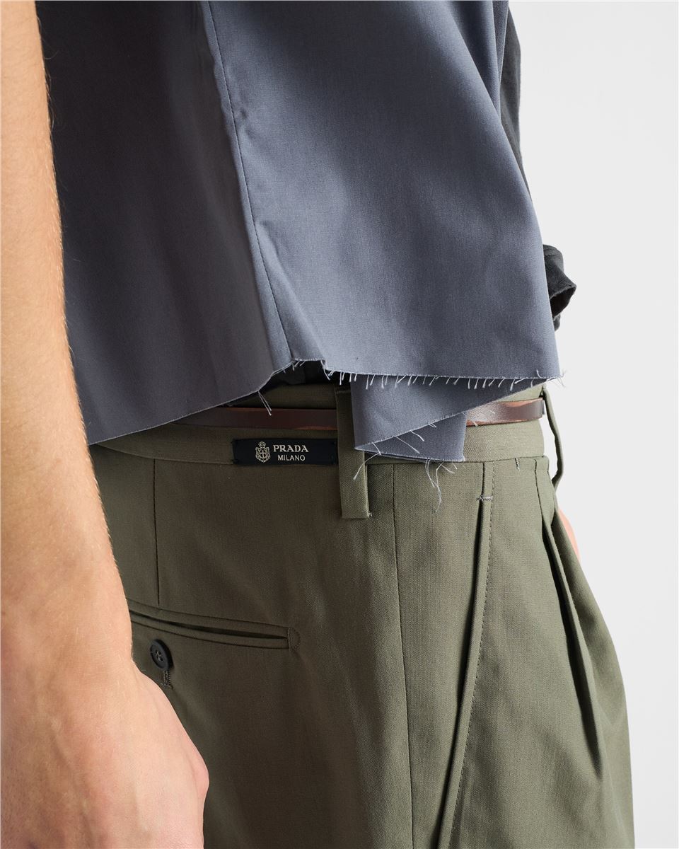 Wide-leg wool pants-PRADA-Verso