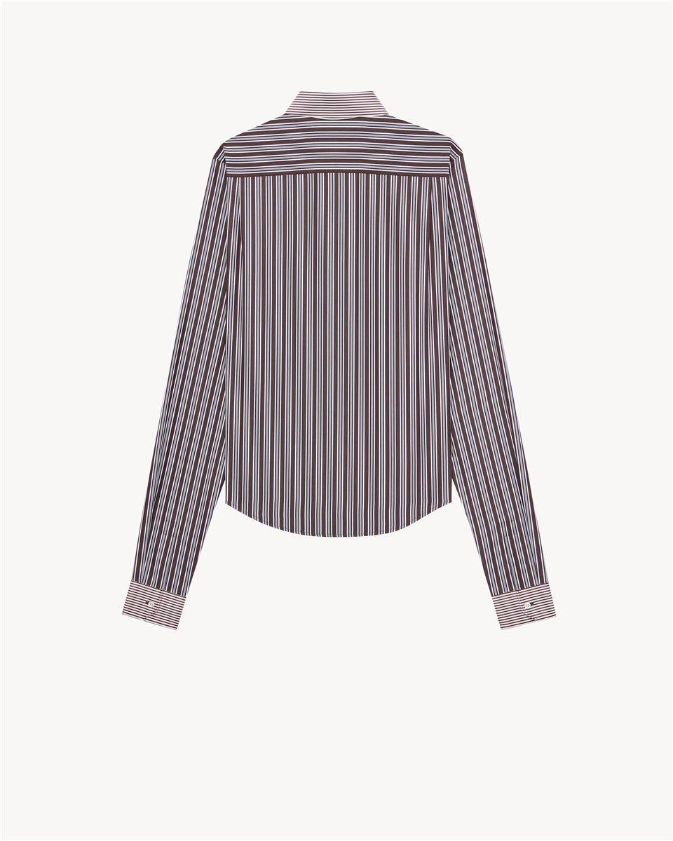 Winchester shirt in striped cotton poplin-SAINT LAURENT-Verso