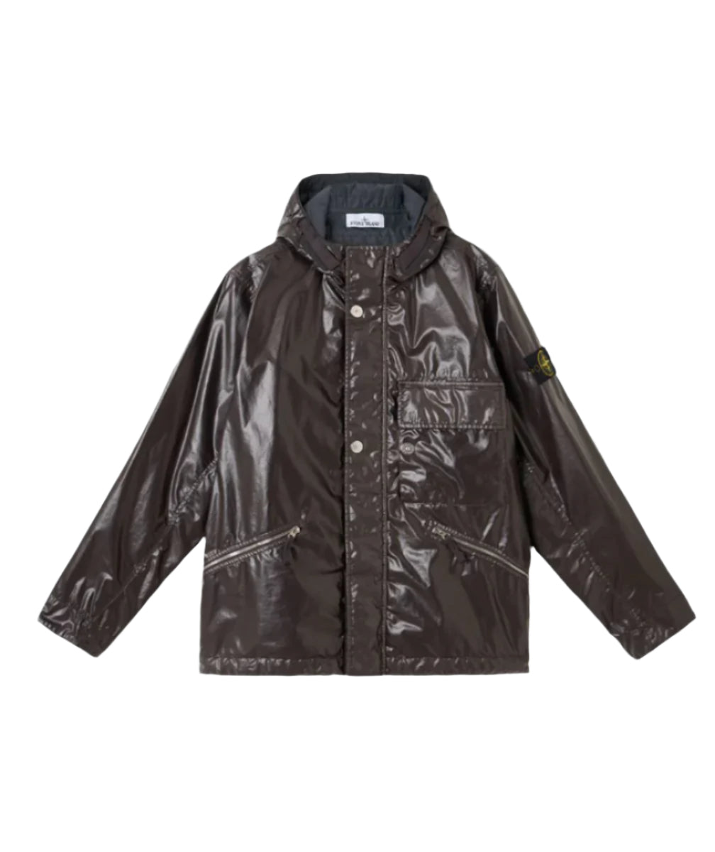WIND- AND WATER-RESISTANT HOODED JACKET WITH PADDING-STONE ISLAND-Verso