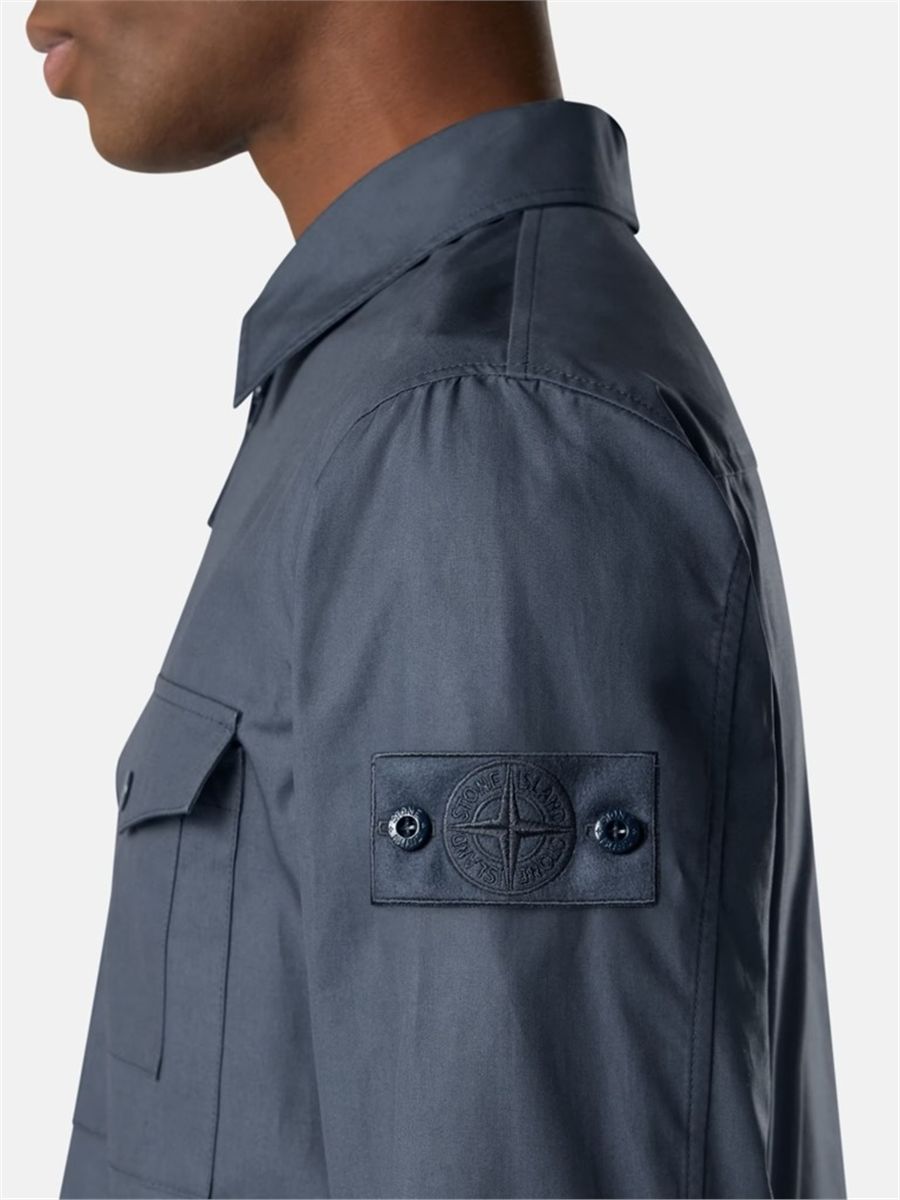 Windproof and breathable regular-fit overshirt-STONE ISLAND-Verso