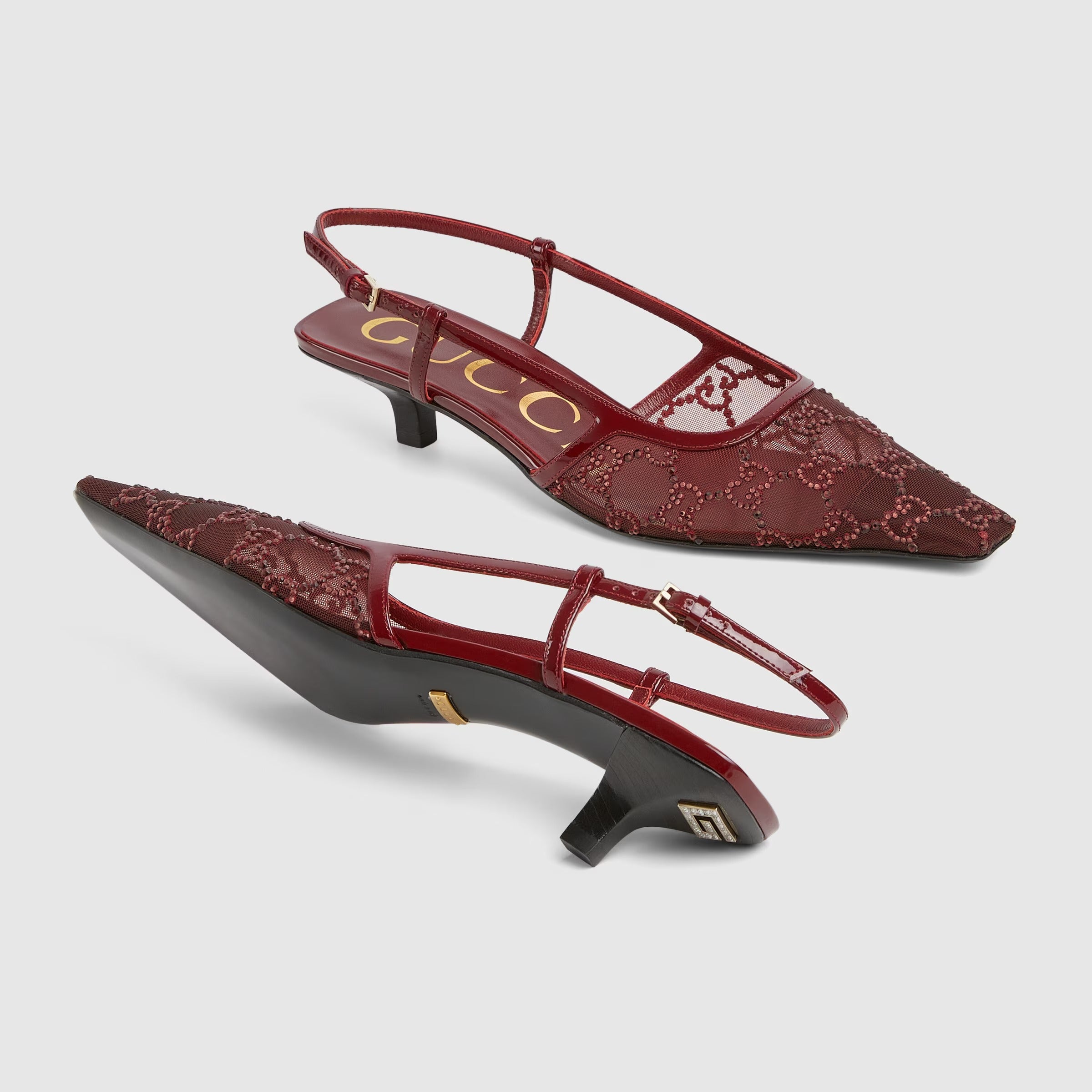 Women's GG Crystal Slingback Pump-GUCCI-Verso