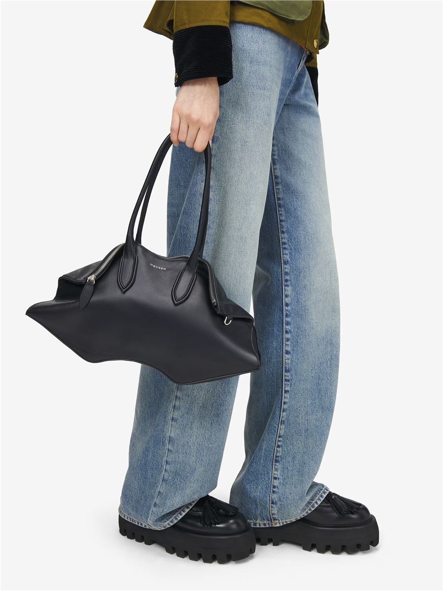 Women's manta bag in black-MCQUEEN-Verso