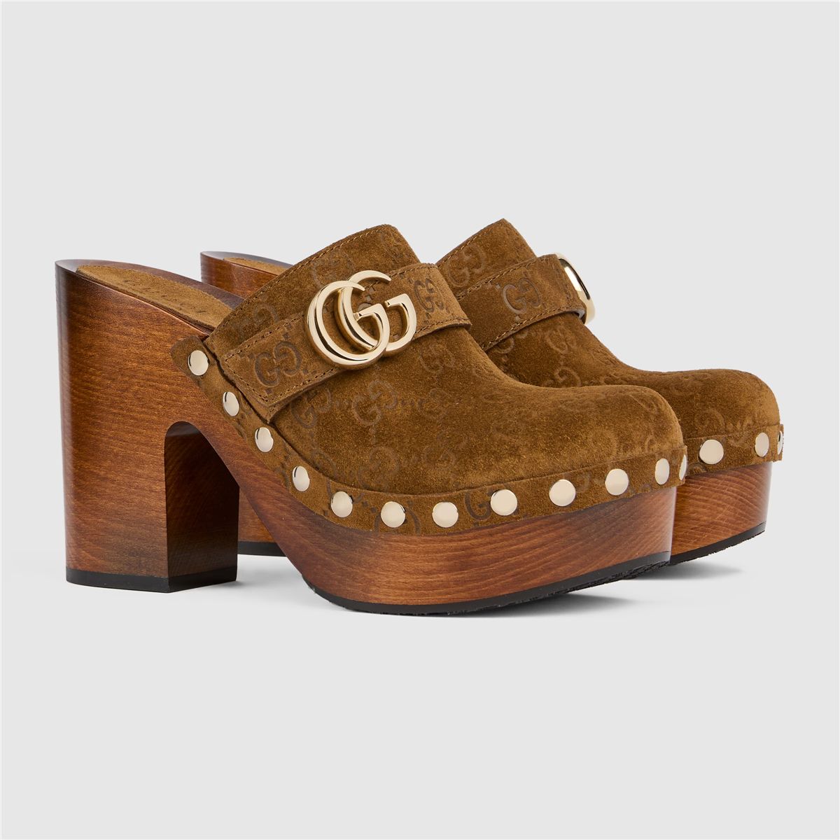 Women's platform clog with double g-GUCCI-Verso
