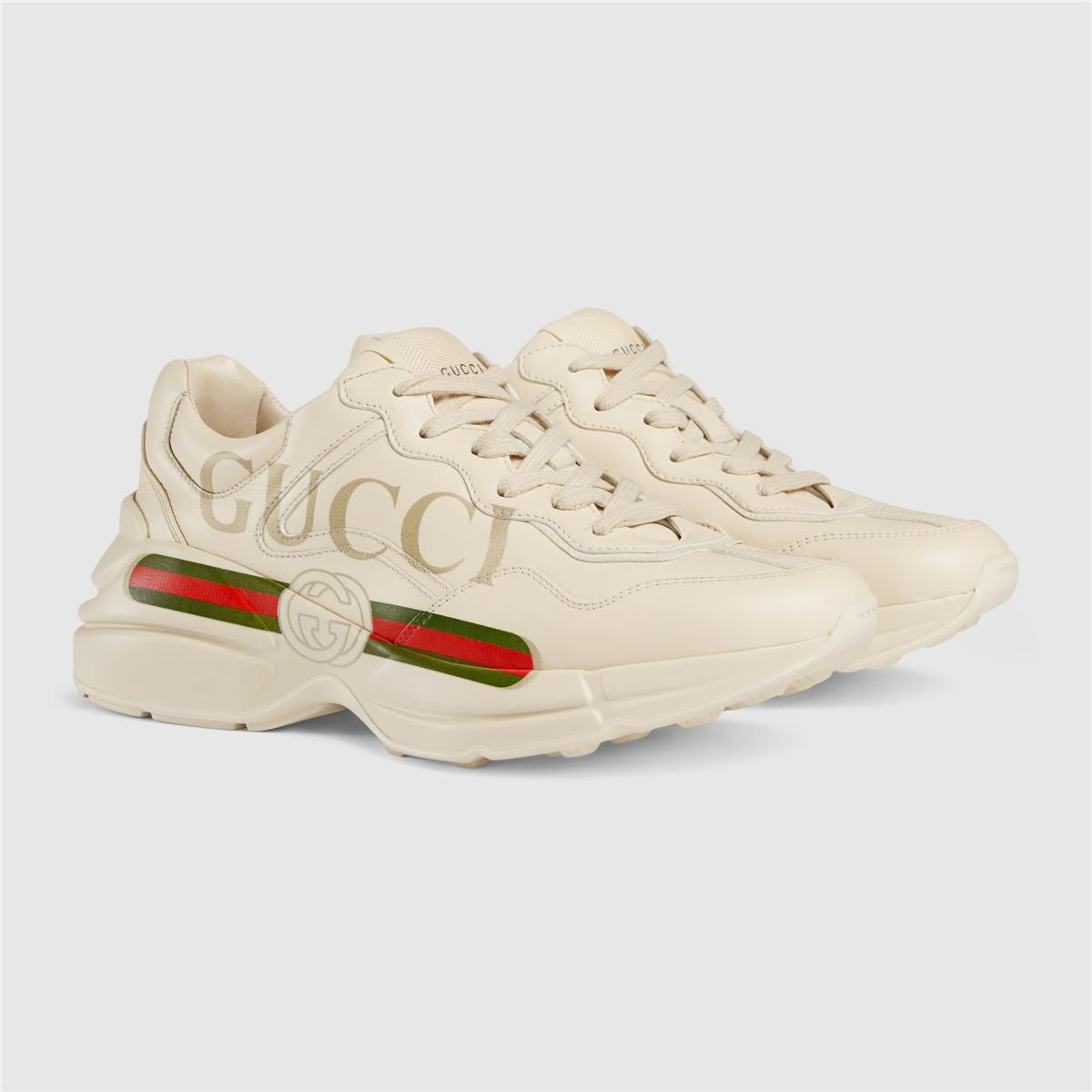 Women's rhyton trainer with gucci logo-GUCCI-Verso