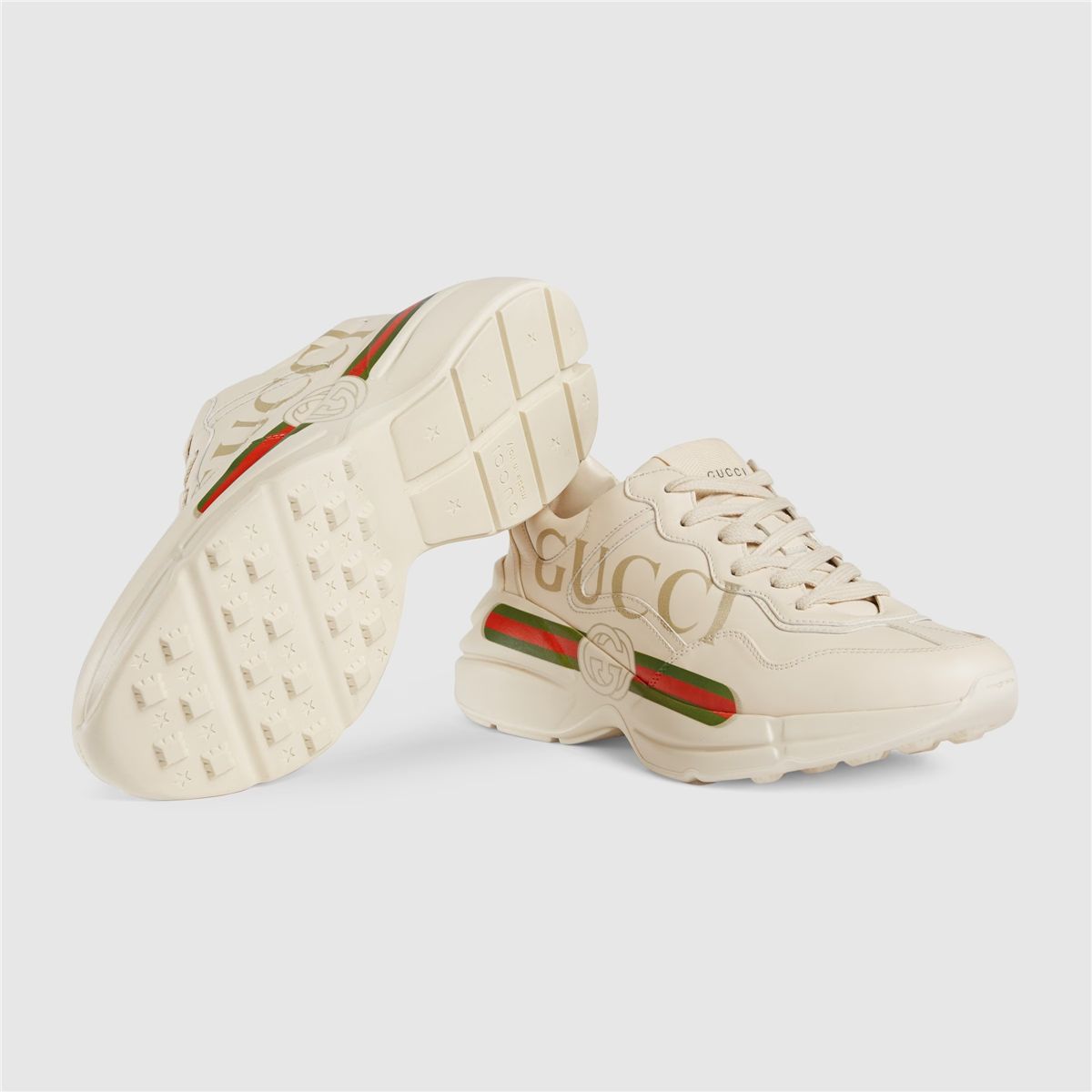 Women's rhyton trainer with gucci logo-GUCCI-Verso