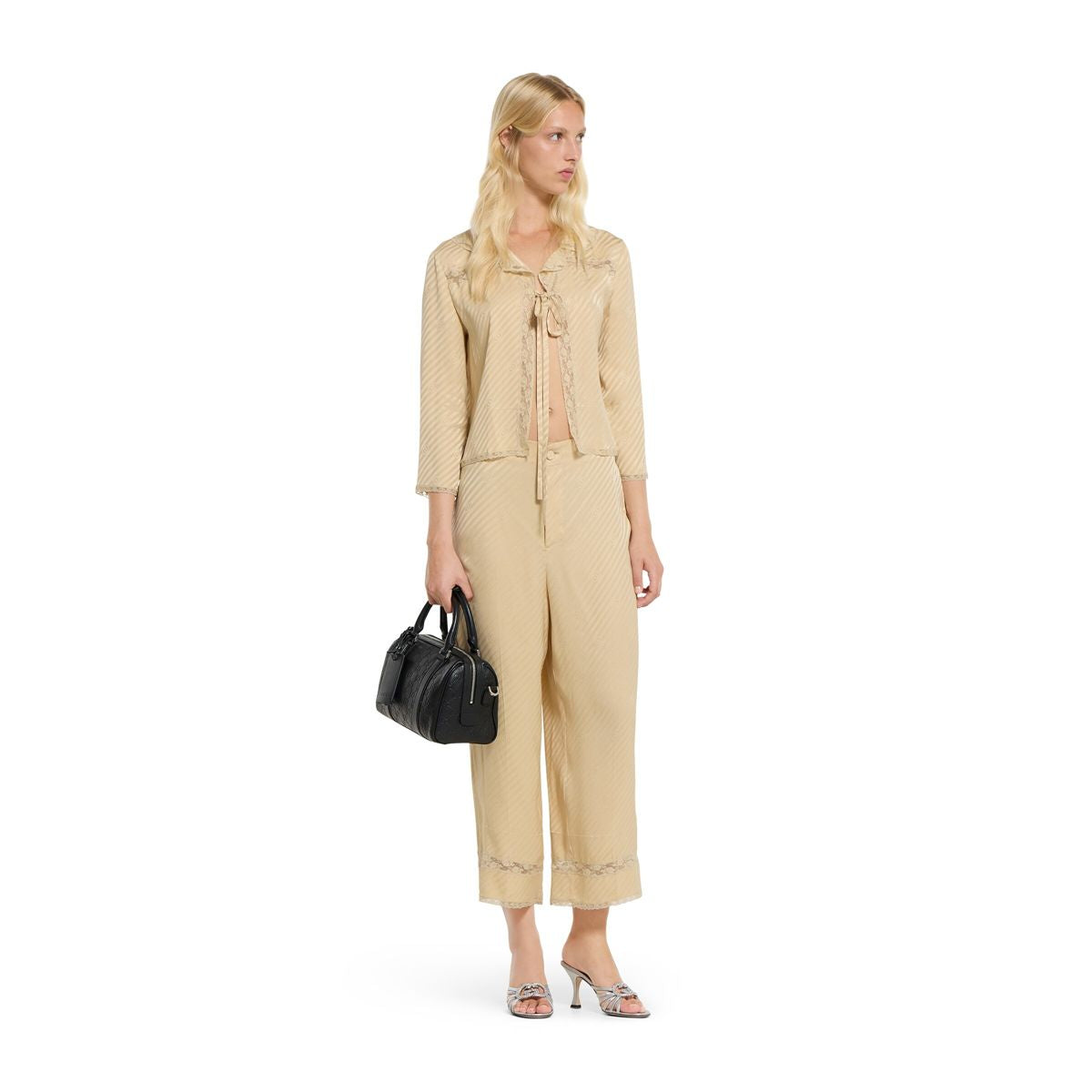 Women's Slide Sandal with Crystal Interlocking G-GUCCI-Verso