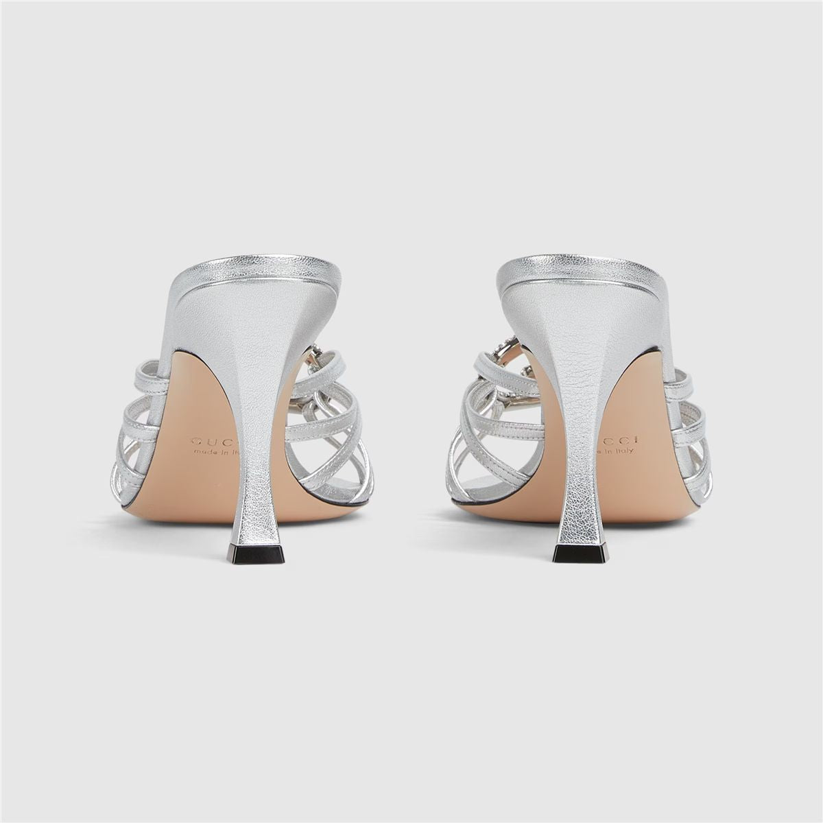 Women's Slide Sandal with Crystal Interlocking G-GUCCI-Verso