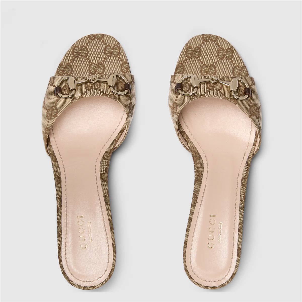 Women's slide sandal with horsebit-GUCCI-Verso