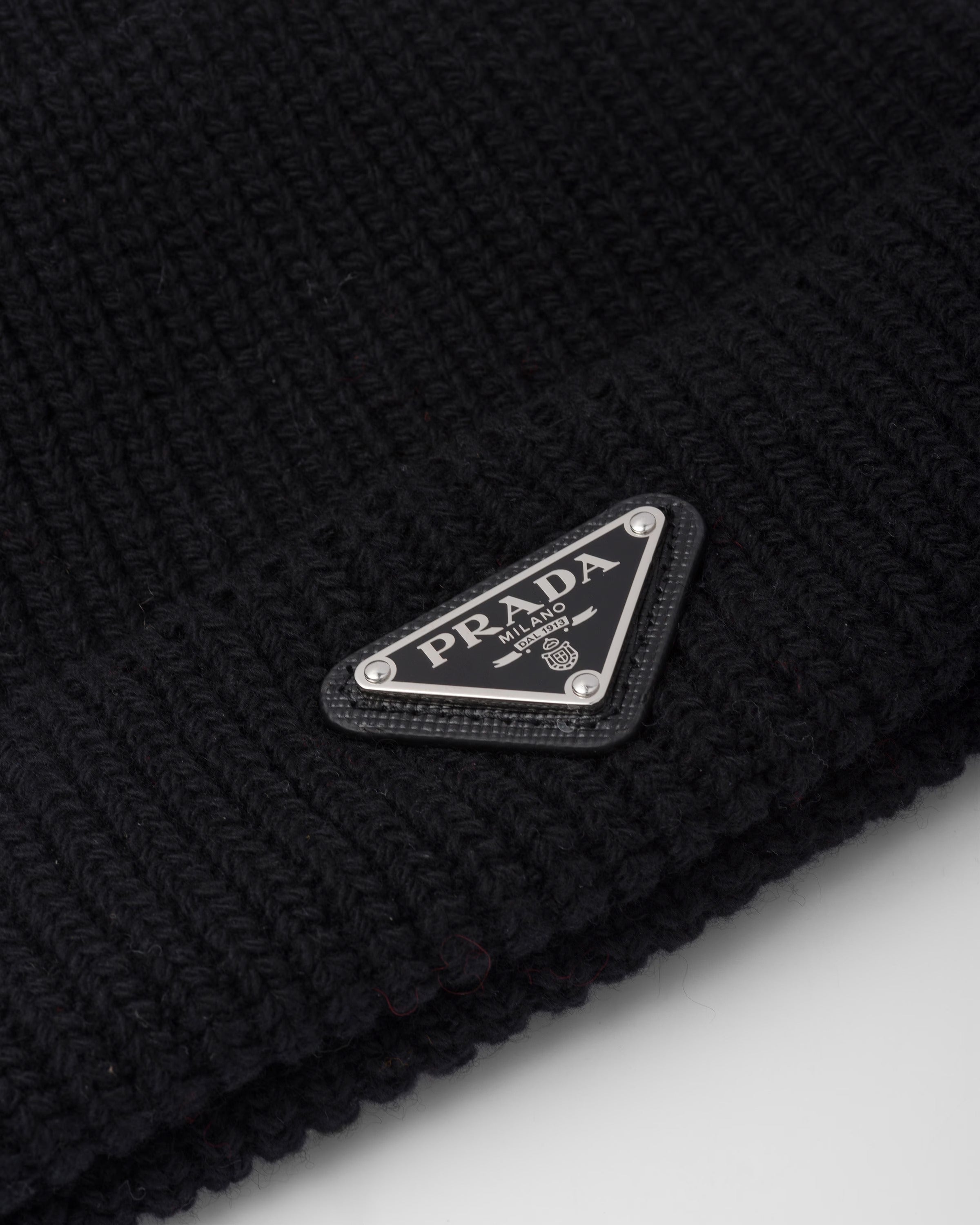 Wool and cashmere beanie-PRADA-Verso