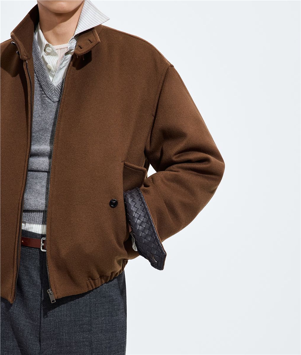 Wool and cashmere blouson-BOTTEGA VENETA-Verso