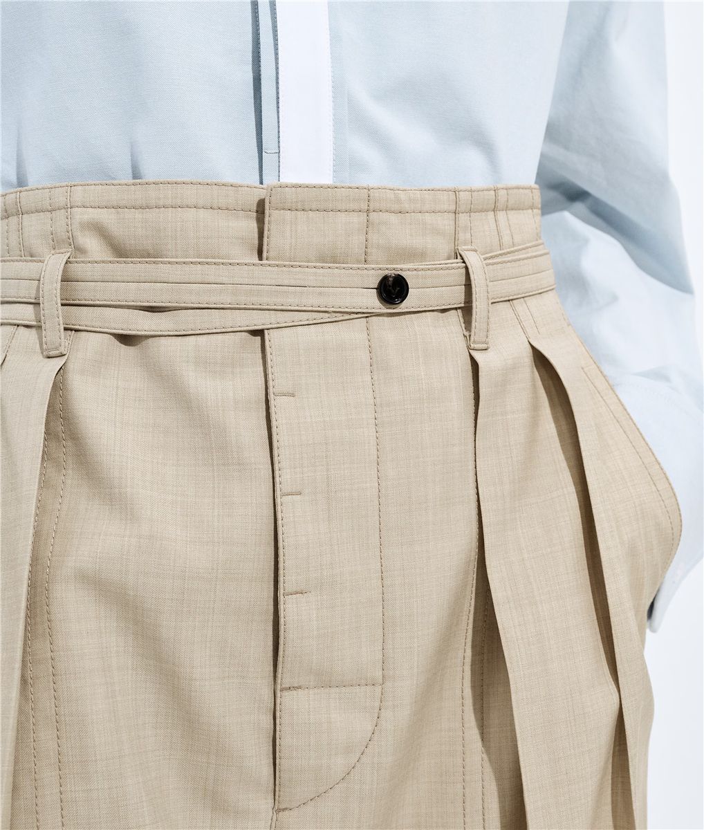Wool and Cotton Pants-BOTTEGA VENETA-Verso