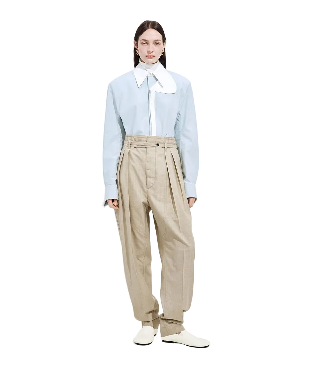 Wool and Cotton Pants-BOTTEGA VENETA-307829-38-Verso