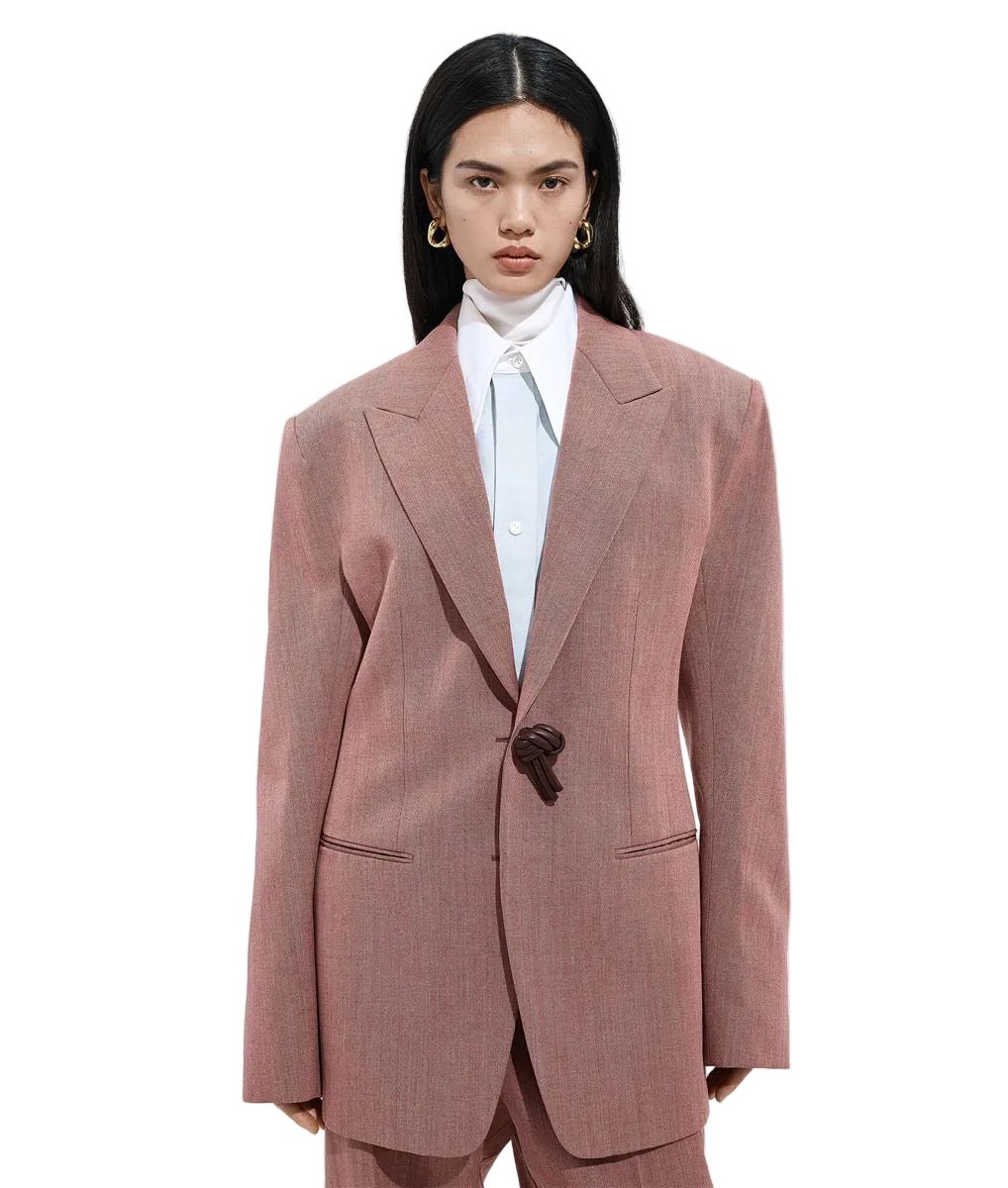 Wool and linen melange jacket-BOTTEGA VENETA-307830-40-Verso