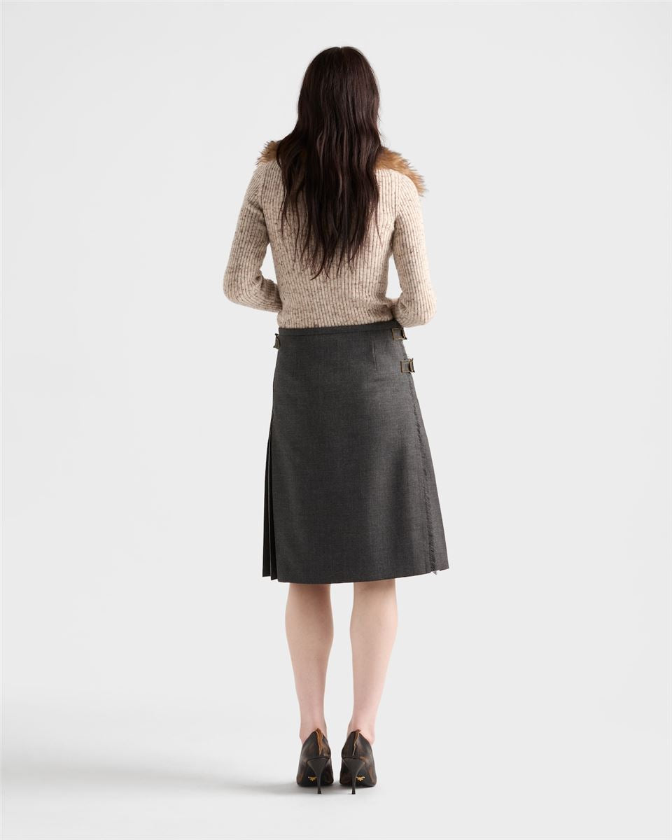 wool and linen polo sweater-PRADA-Verso