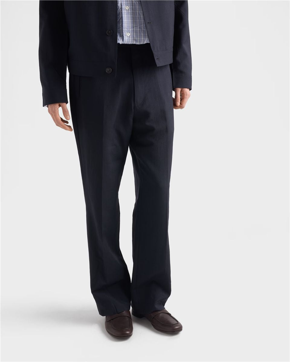 Wool and mohair pants-PRADA-Verso