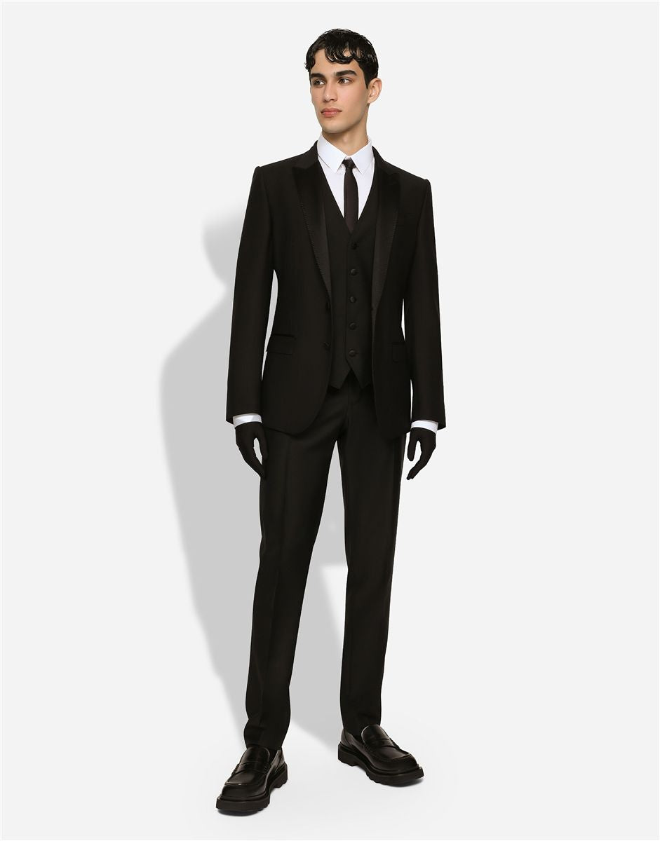 Wool and silk martini-fit tuxedo suit-DOLCE&GABBANA-Verso