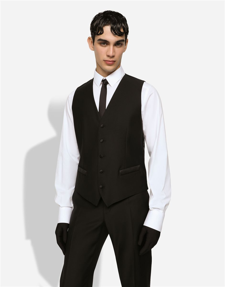 Wool and silk martini-fit tuxedo suit-DOLCE&GABBANA-Verso