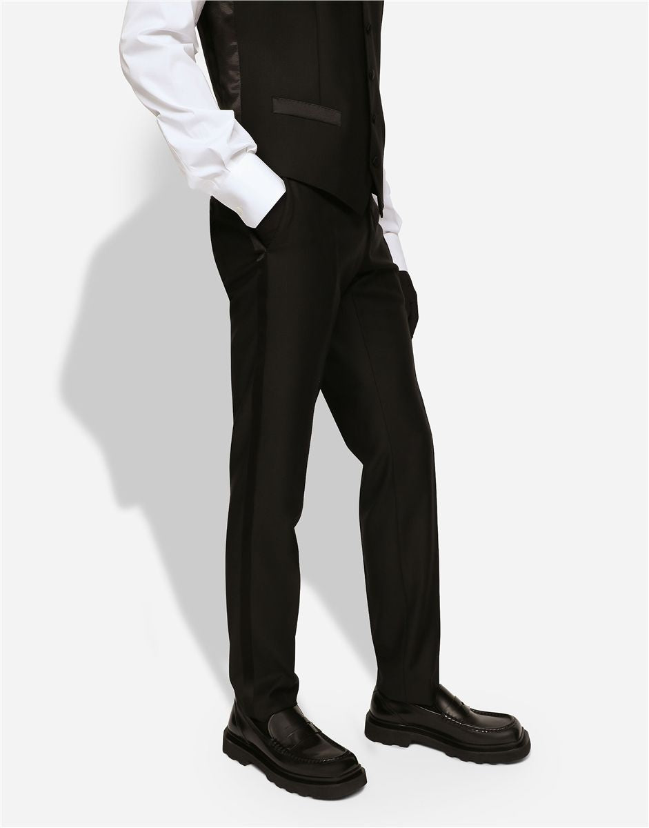Wool and silk martini-fit tuxedo suit-DOLCE&GABBANA-Verso