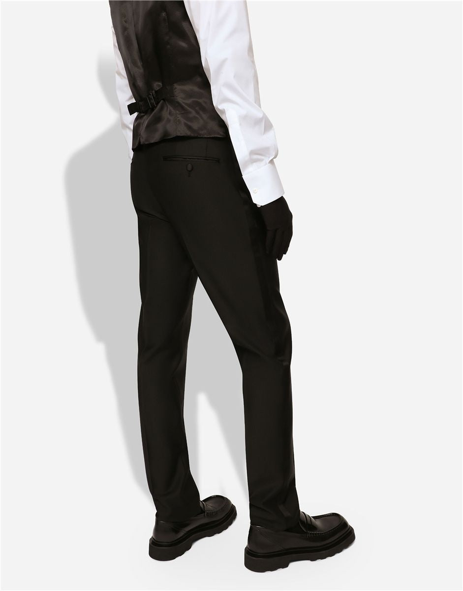 Wool and silk martini-fit tuxedo suit-DOLCE&GABBANA-Verso