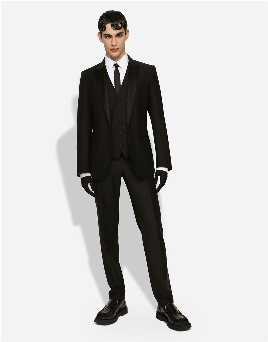 Wool and silk martini-fit tuxedo suit-DOLCE&GABBANA-Verso