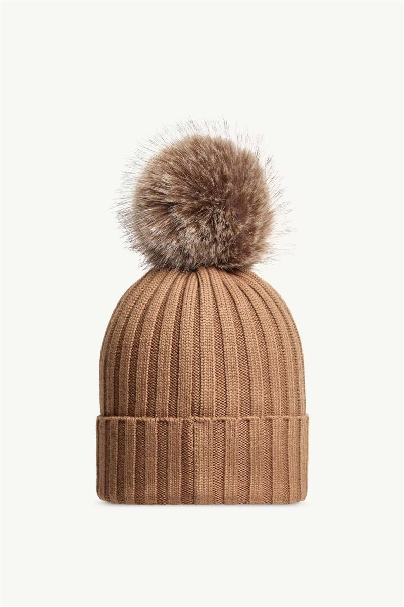 Wool beanie with pom pom-MONCLER-Verso