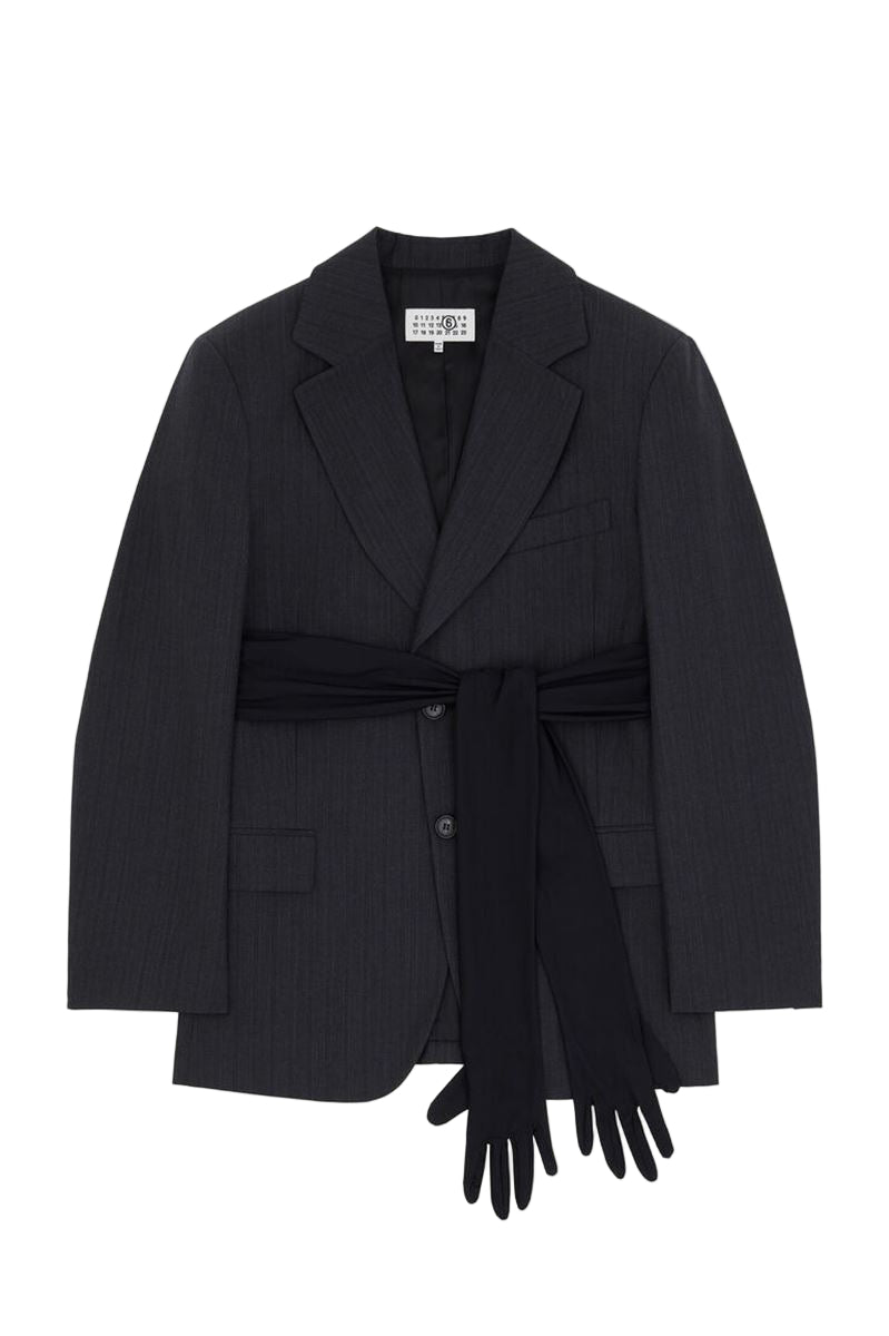 Wool-blend blazer with gloves-MM6-Verso