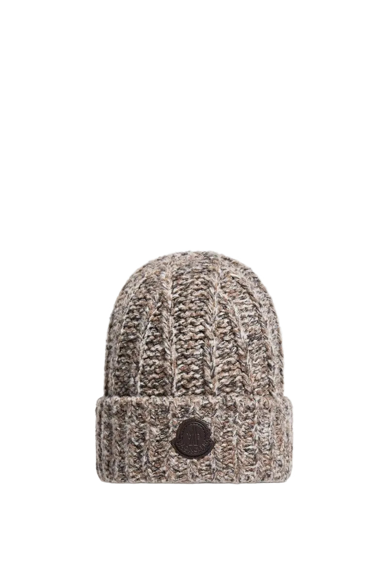 Wool blend bouclé knit beanie-MONCLER-312625-TU-Verso