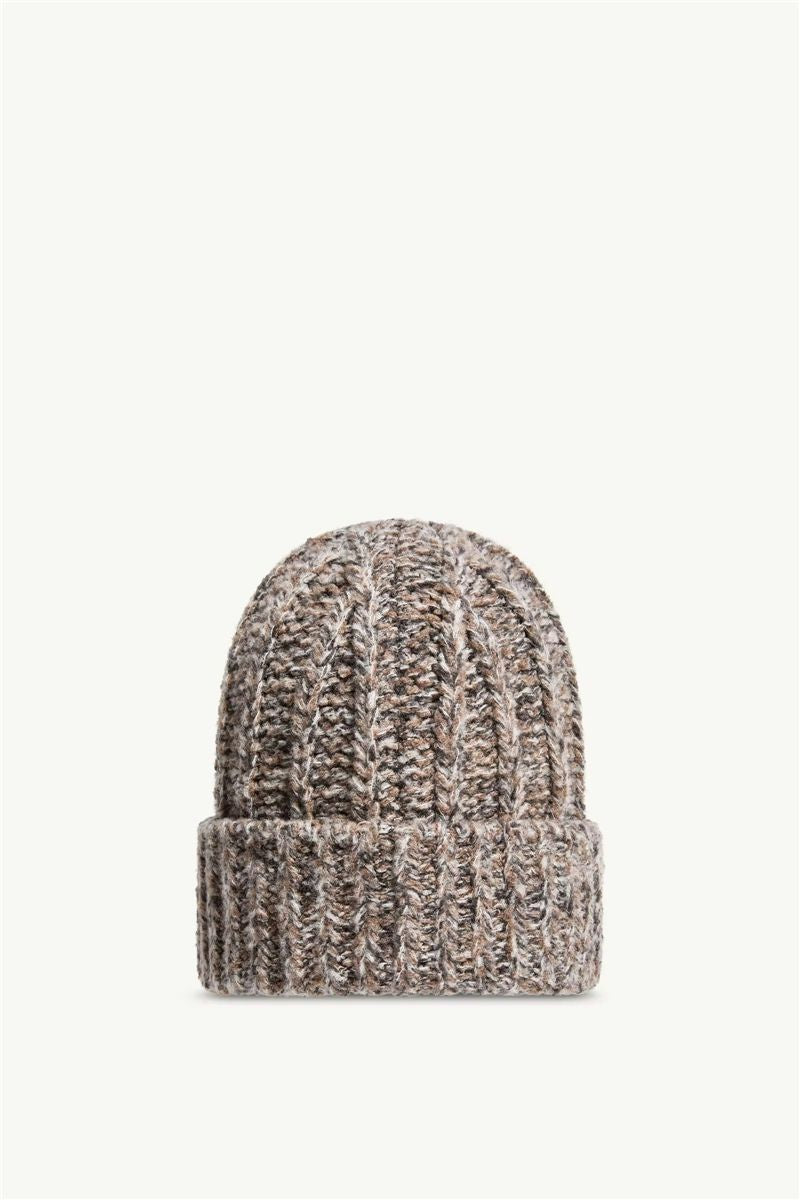 Wool blend bouclé knit beanie-MONCLER-Verso