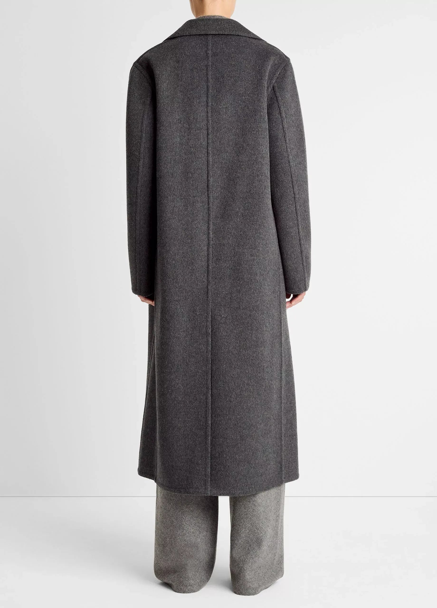 Wool-blend double-breasted long coat-VINCE-Verso