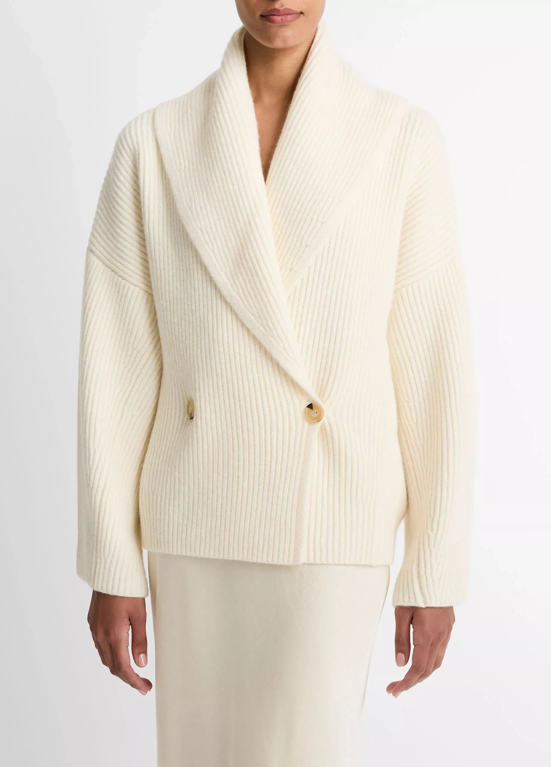 Wool-Blend Draped Sweater Coat-VINCE-Verso