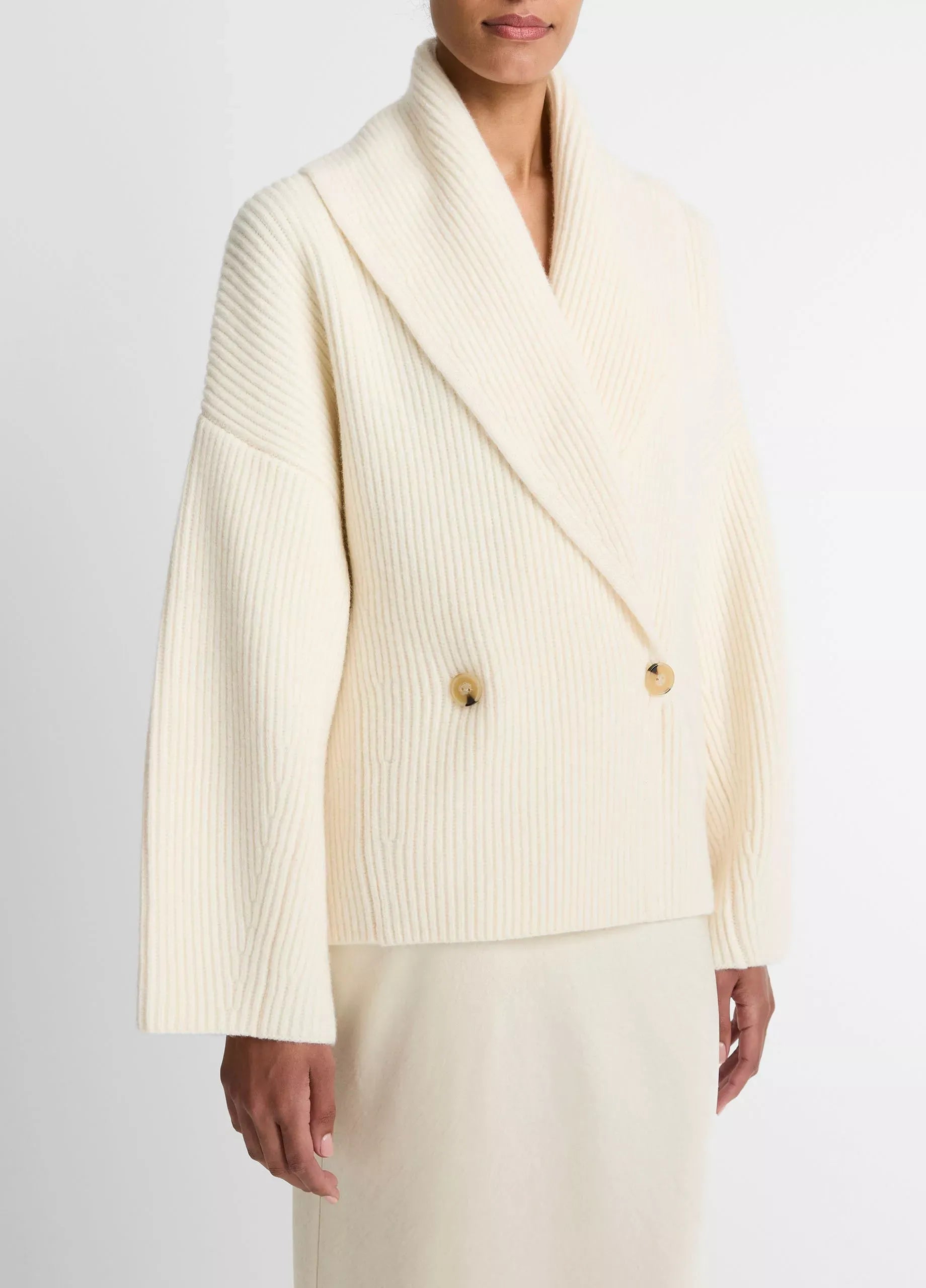 Wool-Blend Draped Sweater Coat-VINCE-Verso