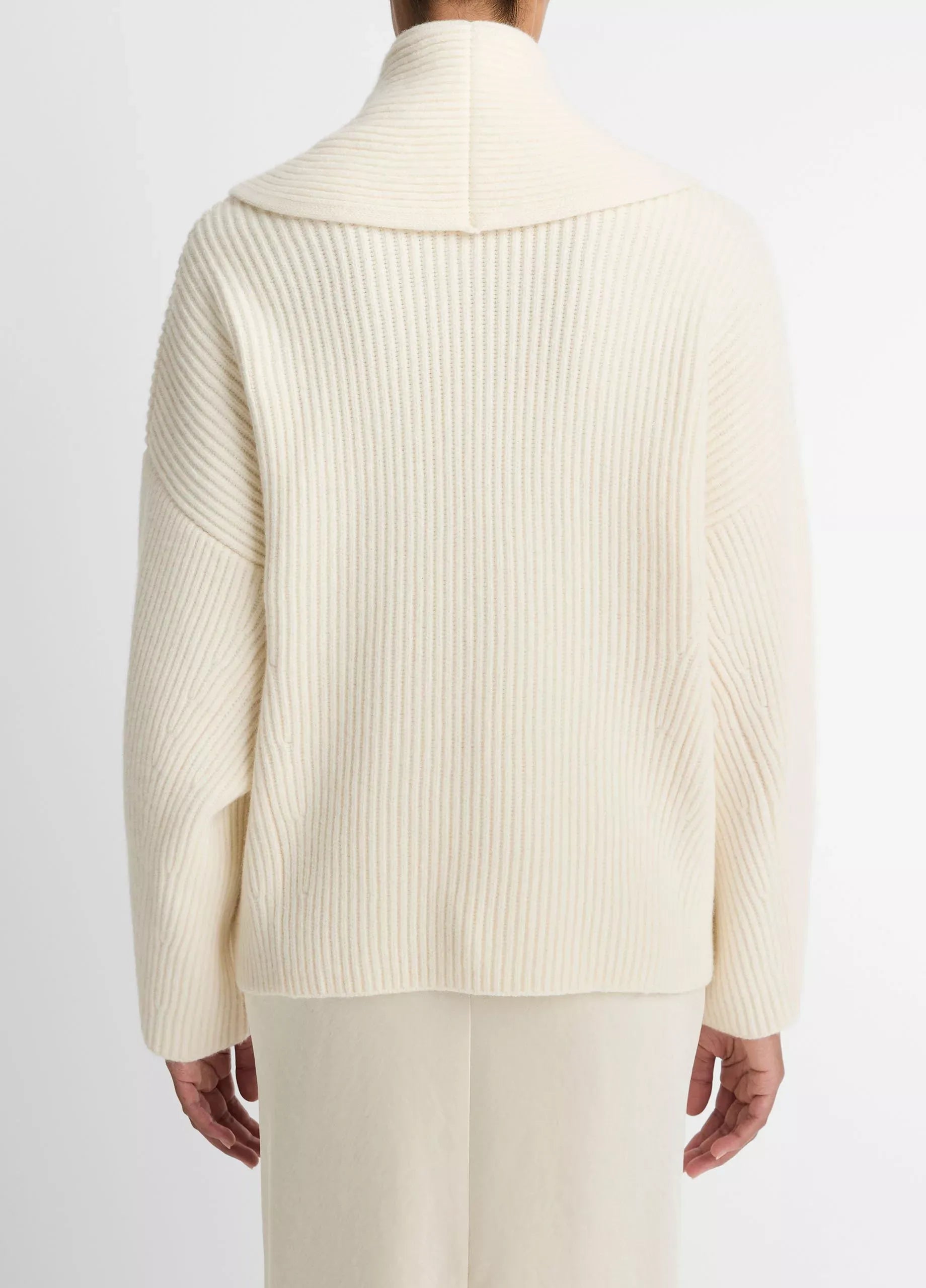Wool-Blend Draped Sweater Coat-VINCE-Verso