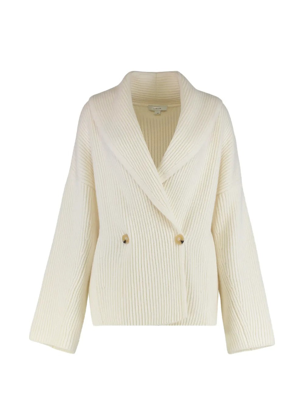 Wool-Blend Draped Sweater Coat-VINCE-Verso