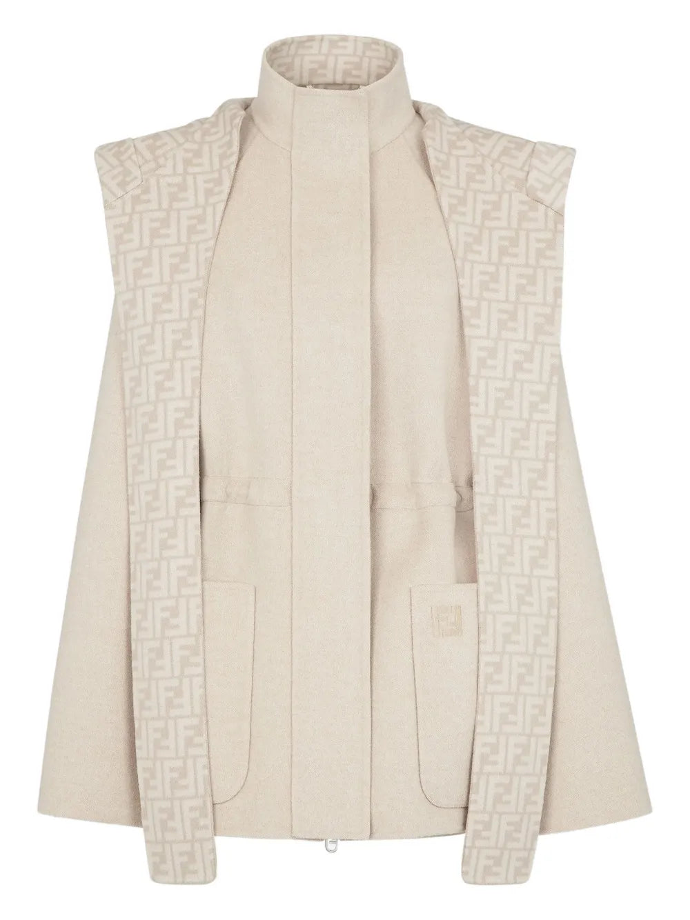 Wool Blend Jacket-FENDI-Verso