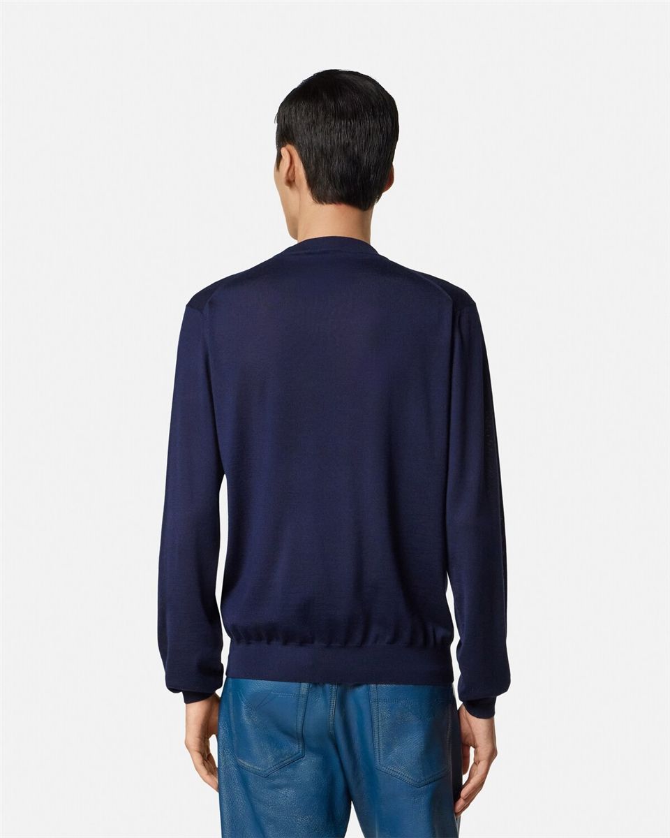 Wool-blend knit sweater-VERSACE-Verso