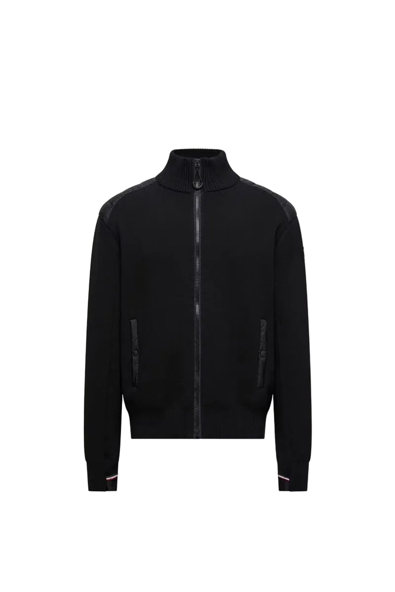 Wool blend padded zip-up cardigan-MONCLER-313404-S-Verso