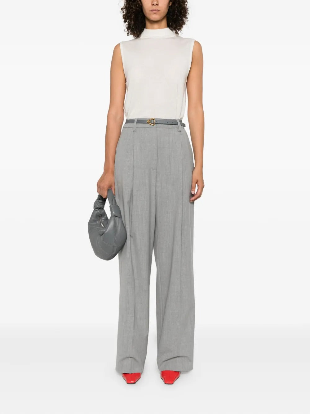 Wool-blend Sleeveless Mock-neck Sweater-VINCE-Verso