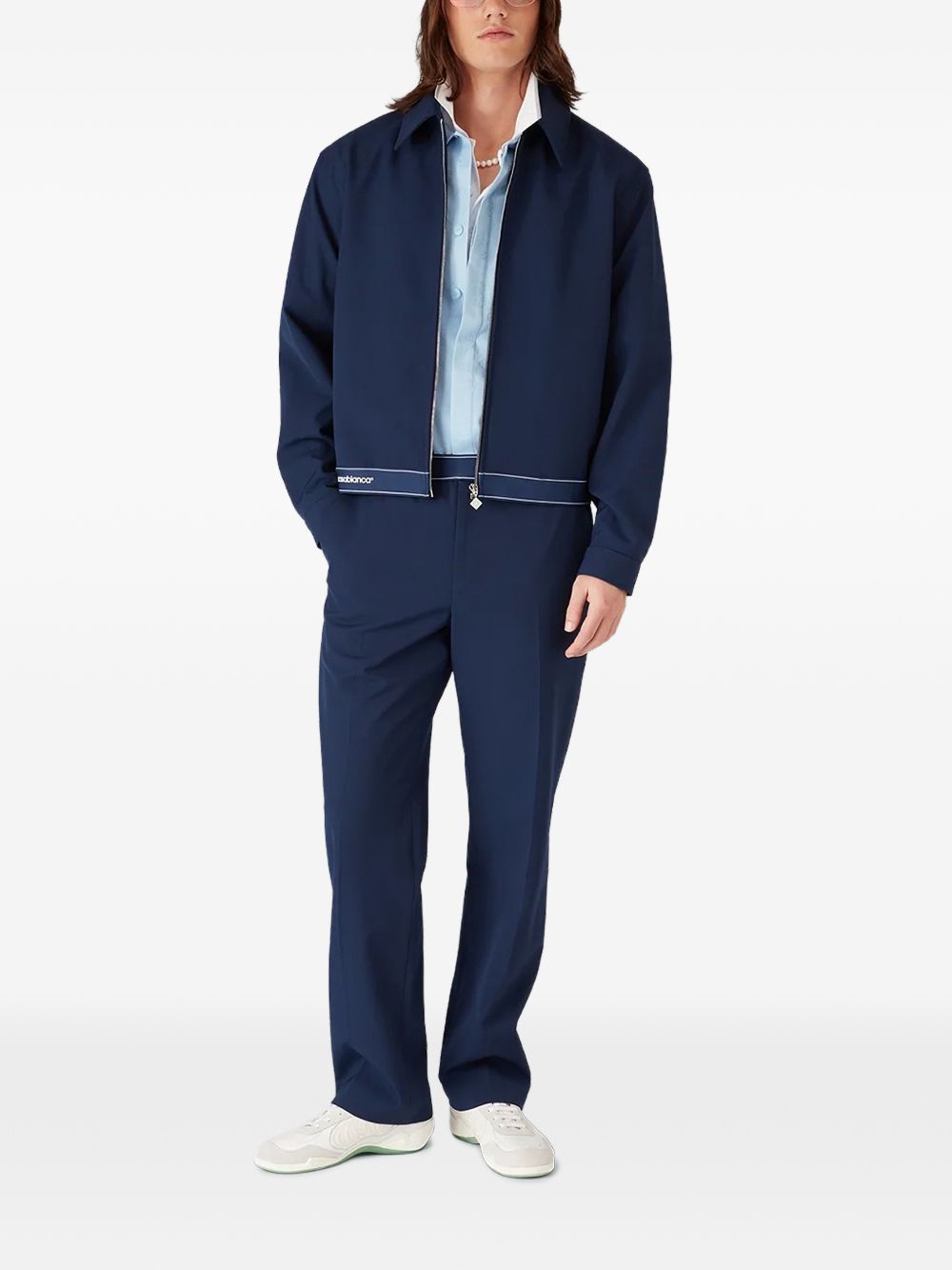 Wool Blend Sports Jacket-CASABLANCA-Verso