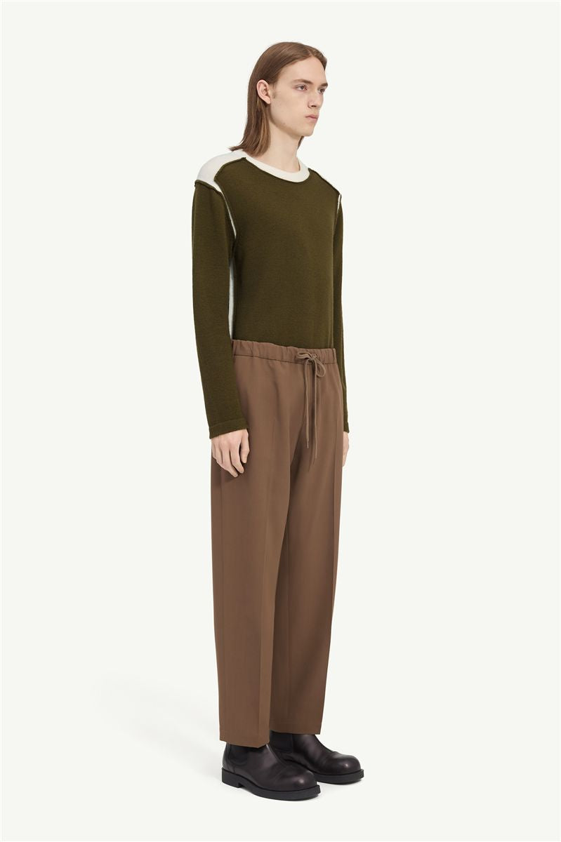 Wool blend trousers-MM6-Verso