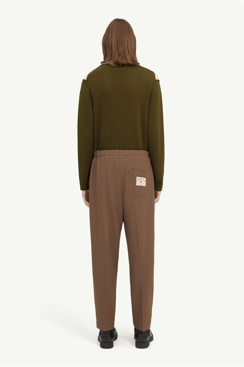 Wool blend trousers-MM6-Verso
