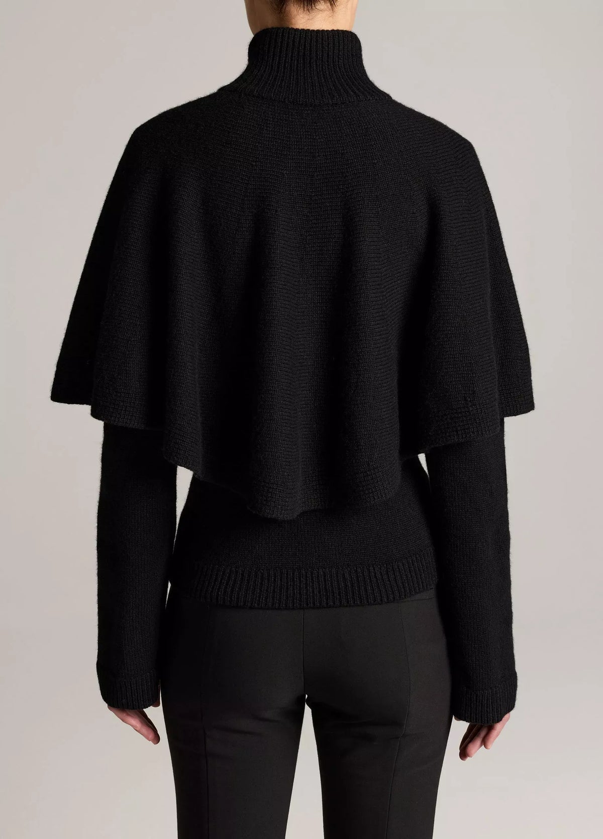 Wool-blend turtleneck cape cardigan-VINCE-Verso