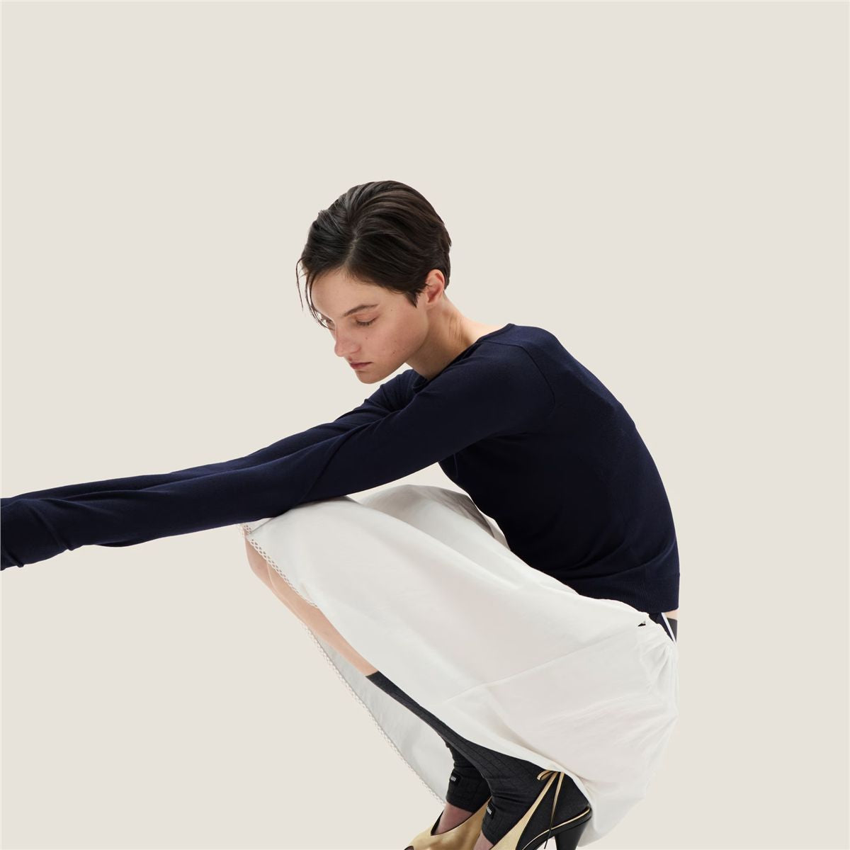 Wool boat-neck sweater-MIU MIU-Verso