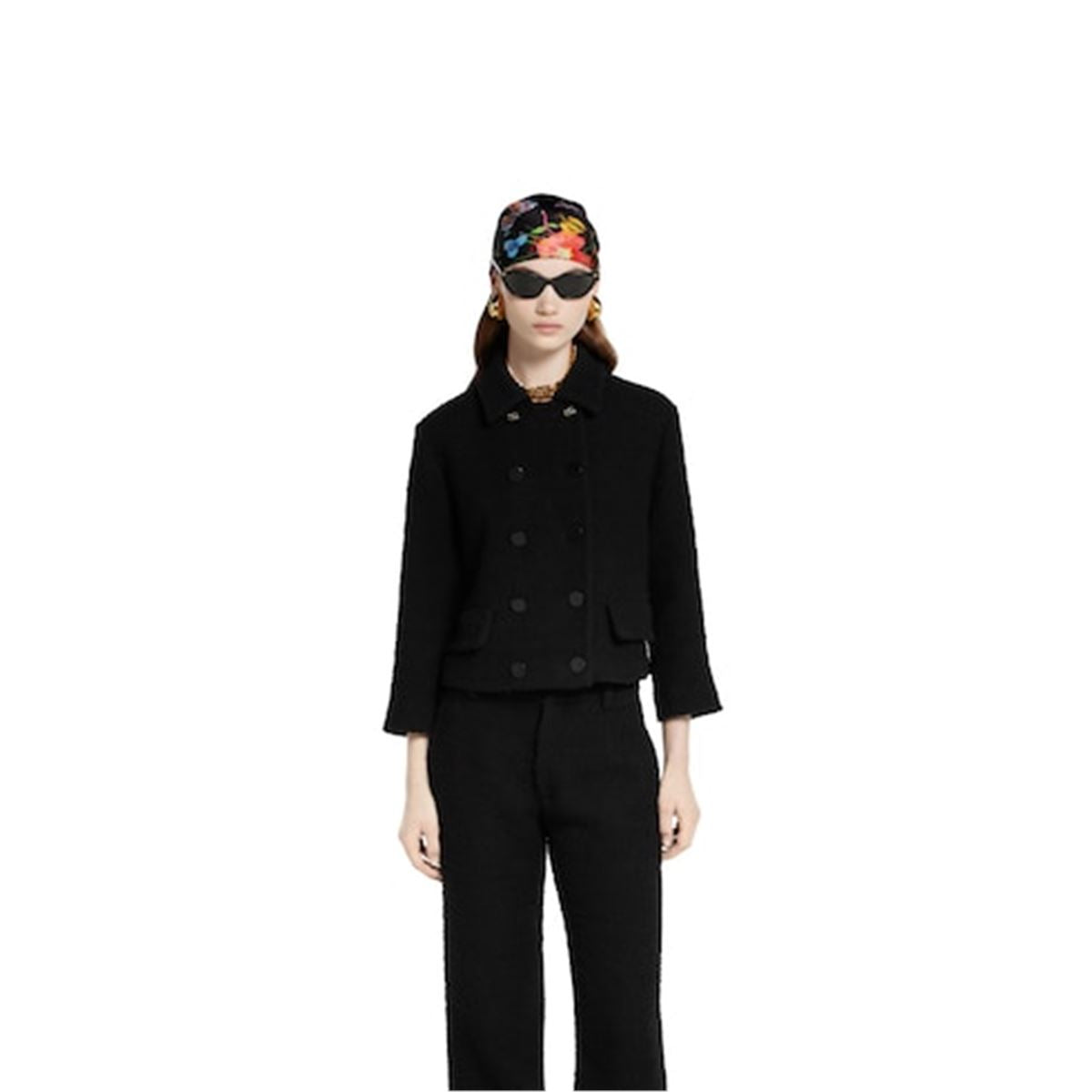 wool bouclé jacket-GUCCI-Verso