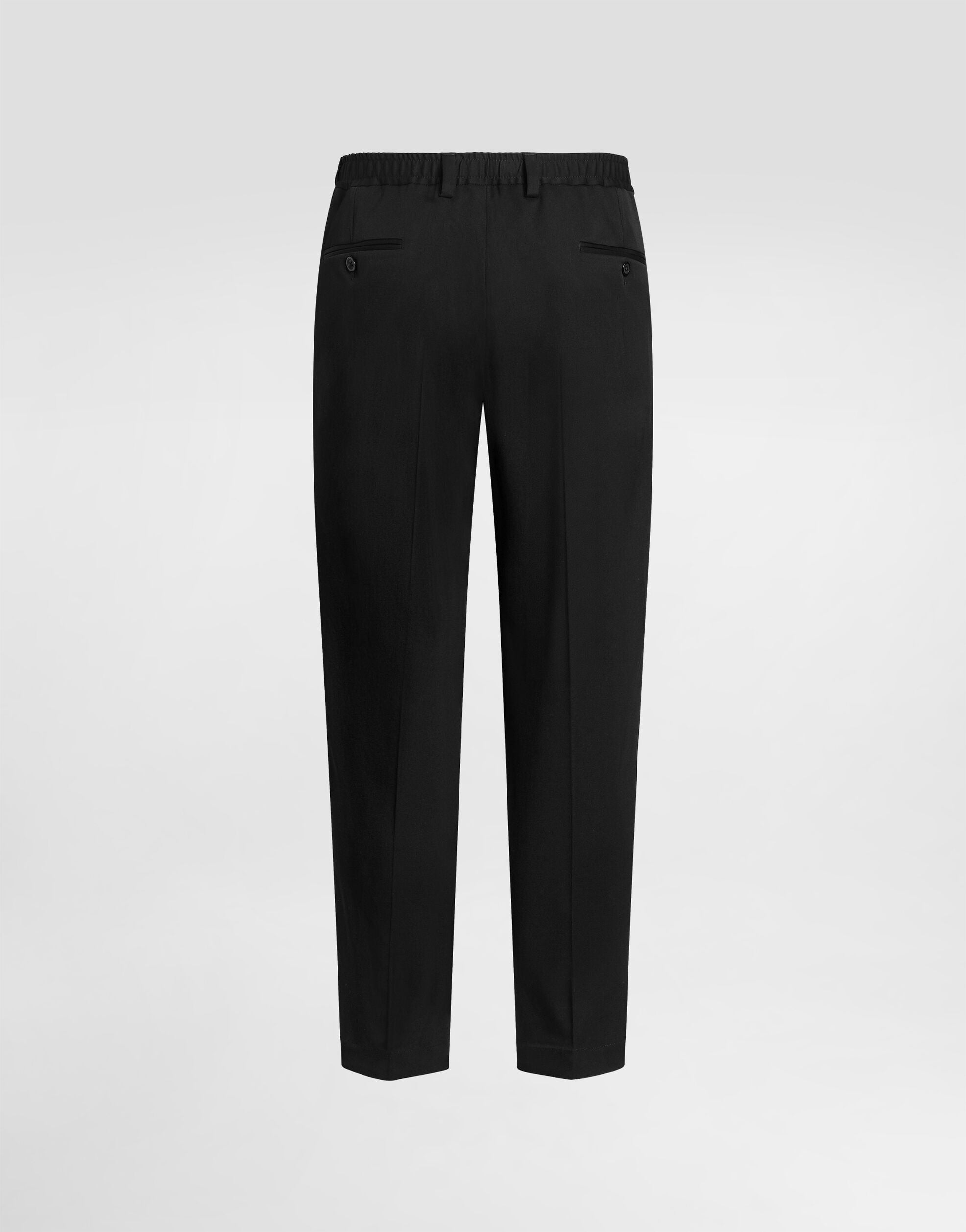 Wool canvas trousers-DOLCE&GABBANA-Verso