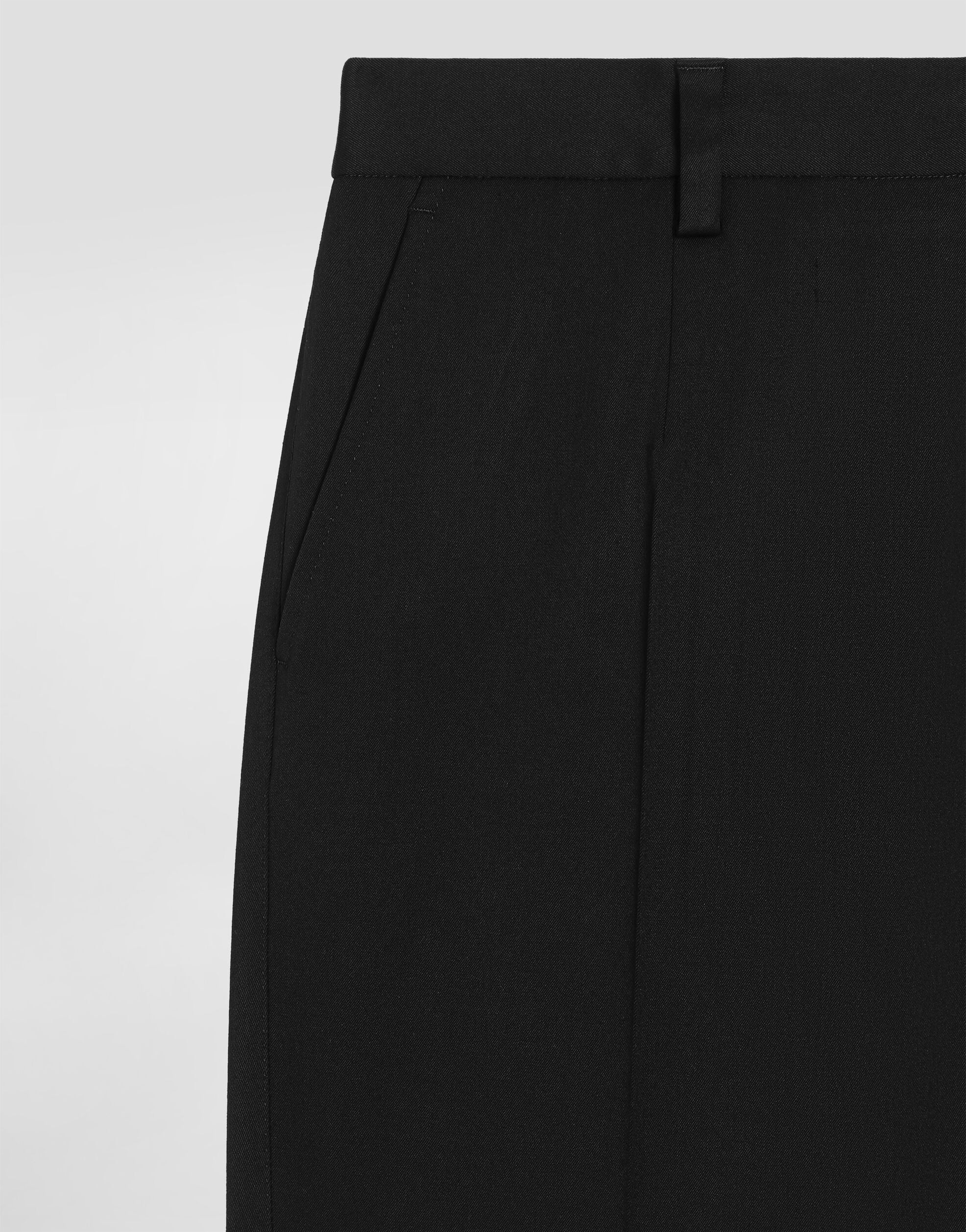 Wool canvas trousers-DOLCE&GABBANA-Verso