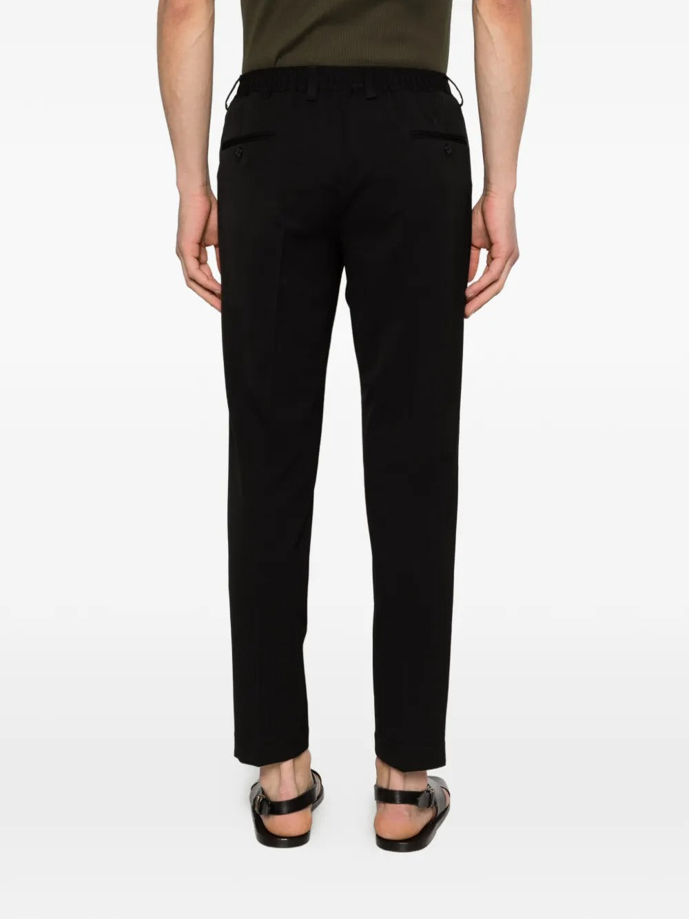 Wool canvas trousers-DOLCE&GABBANA-Verso