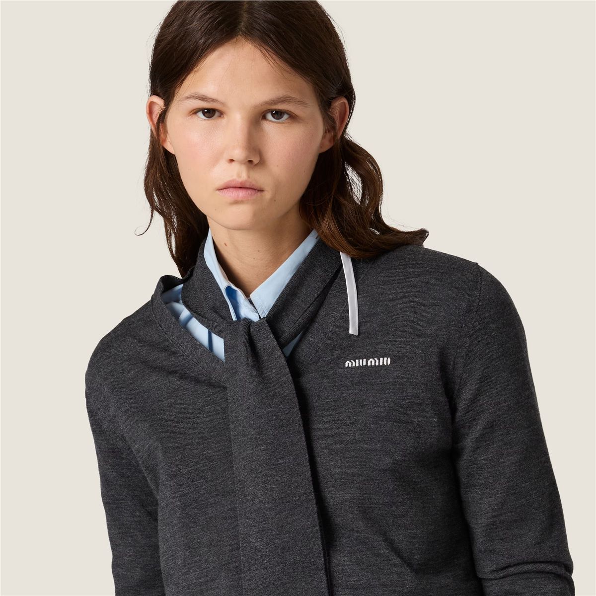 Wool cardigan-MIU MIU-Verso