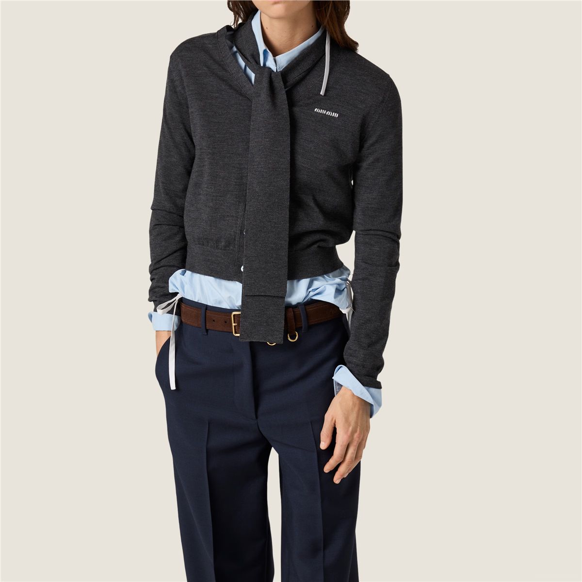 Wool cardigan-MIU MIU-Verso