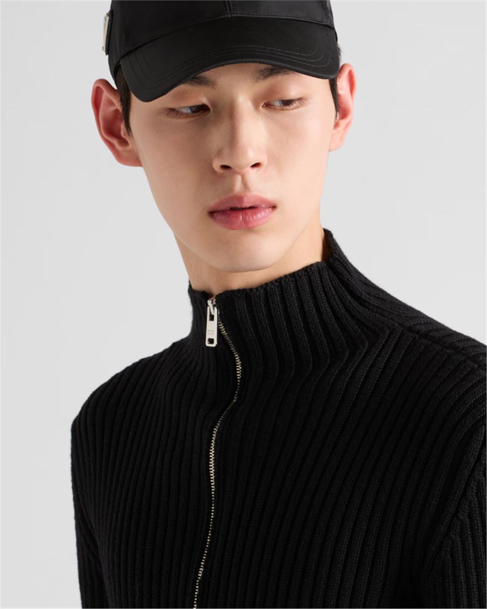 WOOL CARDIGAN - PRADA - Verso